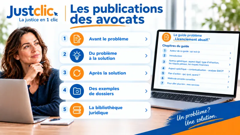 Les publications des avocats membres de Justclic